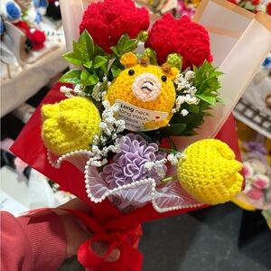 Colorful Crochet Animal Bouquet for Kids